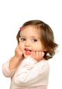Little girl smiling at camera Royalty Free Stock Photo