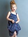 Little girl is surprised Royalty Free Stock Photo