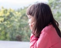 Little girl staring into nature Royalty Free Stock Photo