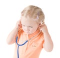 Little girl with sthetoscope Royalty Free Stock Photo