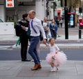 Little ballerina girl in the streets of London