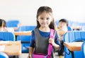 little girl student in the classroom