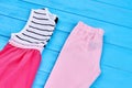 Little girl summer clothes background. Royalty Free Stock Photo