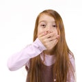 Little girl surprised Royalty Free Stock Photo