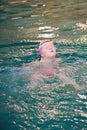 Little girl in the swimming pool