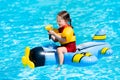 Little girl in swimming pool Royalty Free Stock Photo