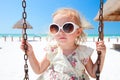 Little girl swinging Royalty Free Stock Photo