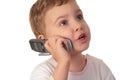 Little girl talk on the cell phone Royalty Free Stock Photo