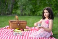 Little girl tea party Royalty Free Stock Photo