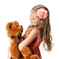 Little girl with teddy bear