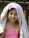 Little girl with towel Royalty Free Stock Photo