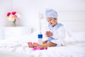 Little girl in a towel after bath Royalty Free Stock Photo