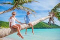 Adorable little kid having fun at beach during summer vacation Royalty Free Stock Photo