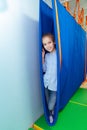 Little girl on tunnel sensory integration