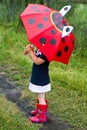 The little girl with an umbrella Royalty Free Stock Photo