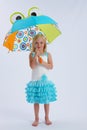 Little girl with umbrella Royalty Free Stock Photo