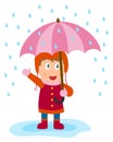 Little Girl with Umbrella Royalty Free Stock Photo