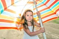 Little girl with an umbrella Royalty Free Stock Photo