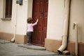 Little girl urban portrait