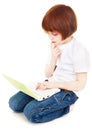 Little girl using laptop Royalty Free Stock Photo