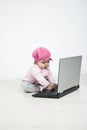 Little girl using laptop Royalty Free Stock Photo