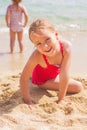 Little Girl Vacation Sea Royalty Free Stock Photo