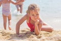 Little Girl Vacation Sea Royalty Free Stock Photo