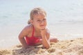 Little Girl Vacation Sea Royalty Free Stock Photo