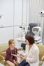 Little Girl Visiting Ophthalmologist