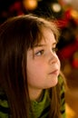 Little Girl waiting for christmas. Royalty Free Stock Photo