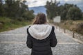 Little Girl Walking Alone Royalty Free Stock Photo