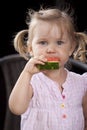 Little girl with watermelon