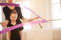 Little Girl Waving Ribbon Royalty Free Stock Photo