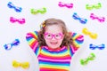 Little girl wearing eyeglasses Royalty Free Stock Photo