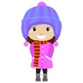 Little Girl wearing Winter Clothes Royalty Free Stock Photo