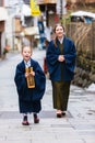 Little girl wearing yukata