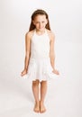 Little girl in white dress Royalty Free Stock Photo