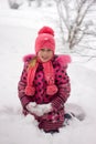 Little girl in winter