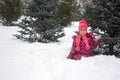 Little girl in winter