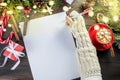 Little girl writes letter to Santa Claus Royalty Free Stock Photo