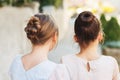 Little girls, back view Royalty Free Stock Photo