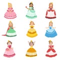 Little Girls Dressed As Fairy Tale Princesses Royalty Free Stock Photo