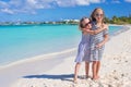 Little girls enjoy their summer vacation on the Royalty Free Stock Photo