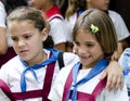 Little girls in school uniform, Havana ,Cuba