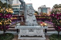 Little god statue and beautiful decorations of the Jogyesa temple in Seoul South Korea Royalty Free Stock Photo