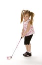 Little Golf Girl Royalty Free Stock Photo