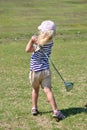 Little Golfer Royalty Free Stock Photo