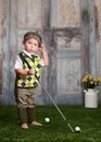 Little Golfer Royalty Free Stock Photo