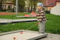 Little golfer Royalty Free Stock Photo