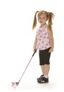 Little Golfer Girl Royalty Free Stock Photo